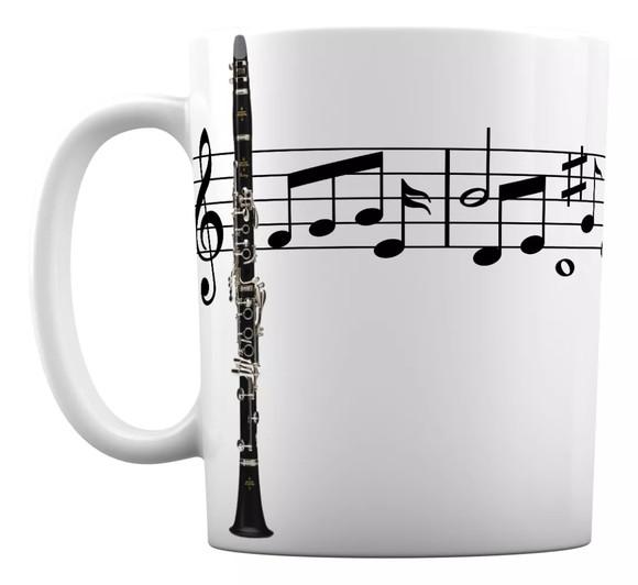 Caneca Instrumento Musical Clarinete Clarineta Nota Musical