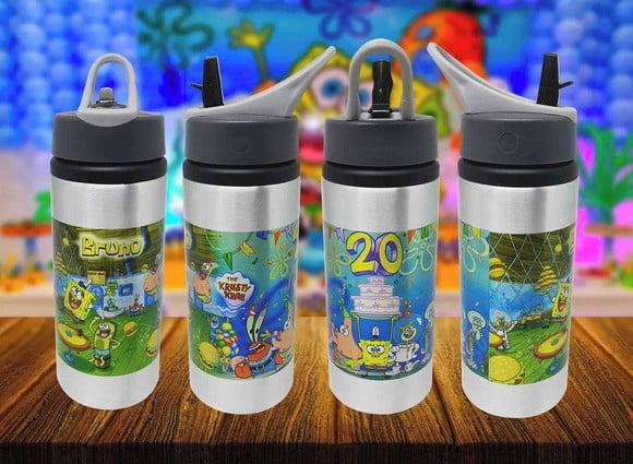 Squeeze Garrafinha Personalizado Bob Esponja Calça Quadrada