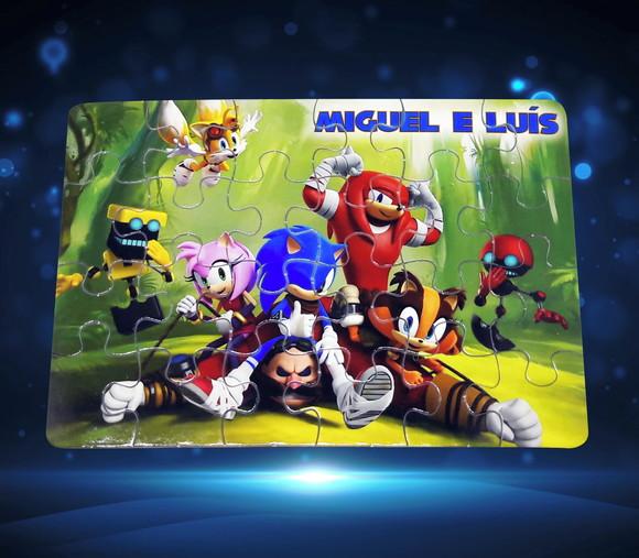 Quebra-cabeça Personalizado Sonic The Hedgehog e Dr Robotnik