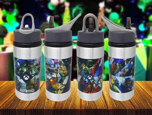 Squeeze Garrafinha Alumínio Personalizado Game Xbox