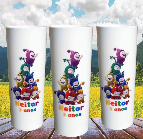15 Copos Long Drink Branco Personalizado - Oddbods