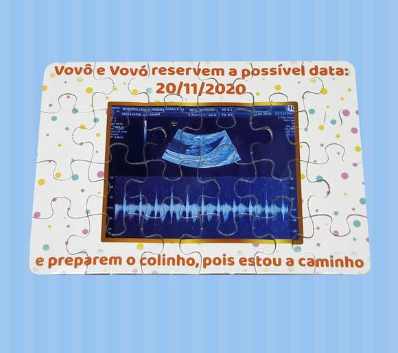 Quebra-cabeça Surpresa Vovô e Vovó Estou Grávida Ultrassom
