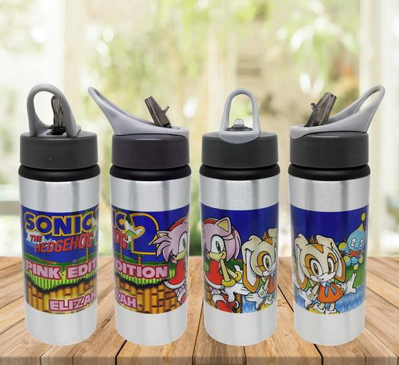 Squeeze Alumínio Personalizado Mimo Pink Sonic The Hedgehog
