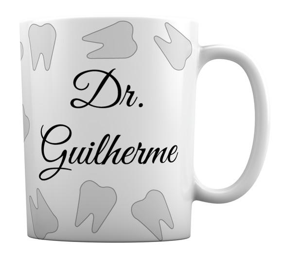 Caneca Branca Personalizada Mimo Estampa Dentes Dentista