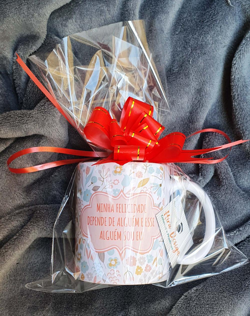 Caneca Branca Personalizada com Mensagem Motivacional