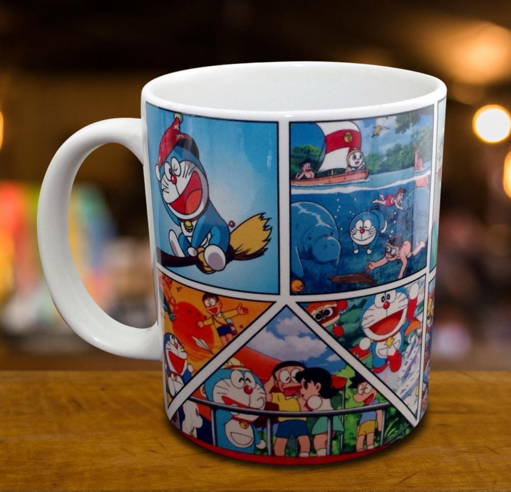 Caneca Branca Personalizada Doraemon
