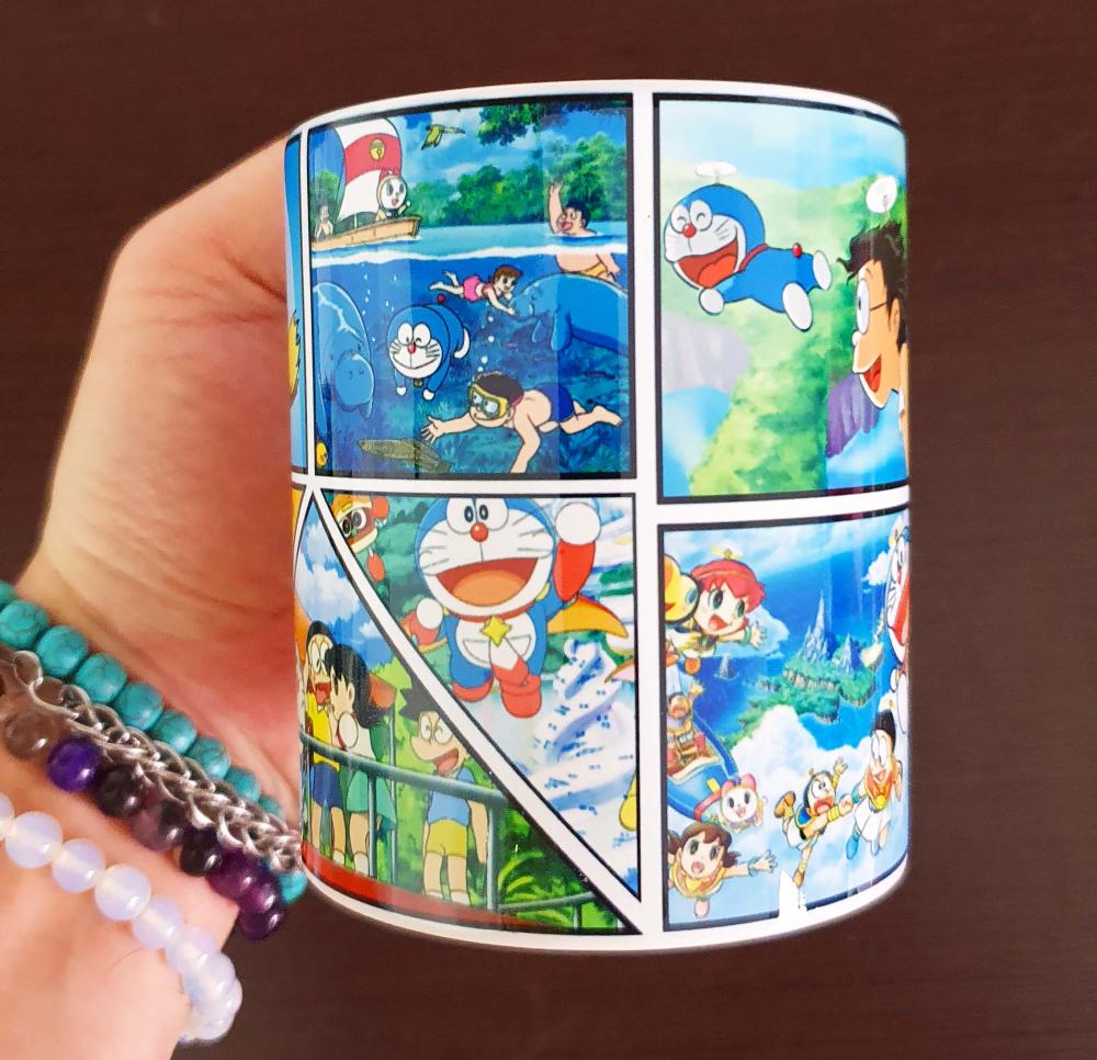 Caneca Branca Personalizada Doraemon