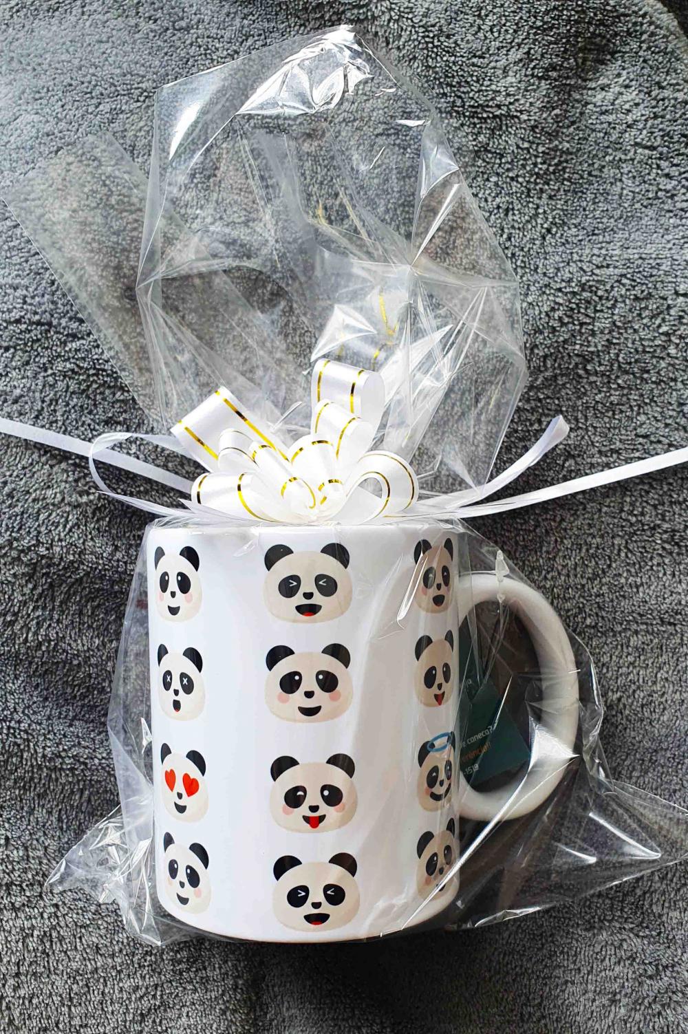 Caneca Branca Personalizado Emoji Panda