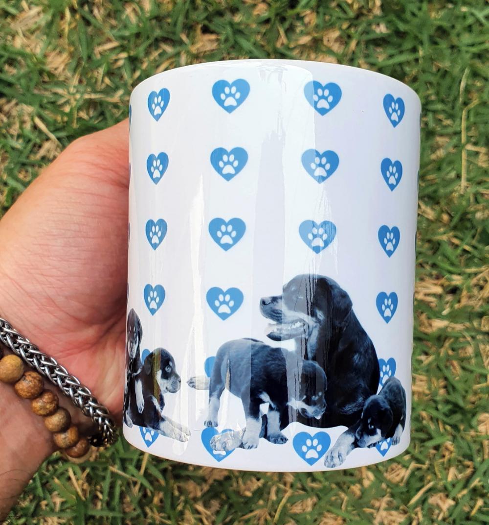 Caneca Branca Personalizada Cachorro Rottweiler