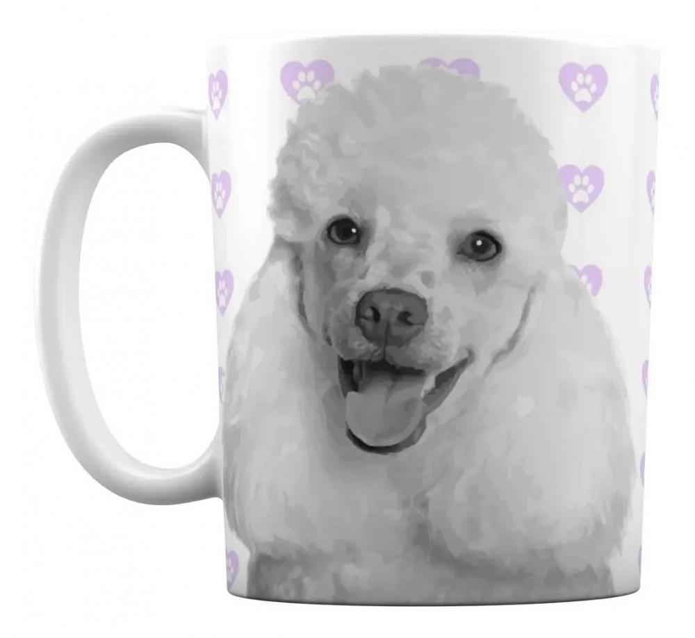 Caneca Branca Personalizado Cachorro Poodle