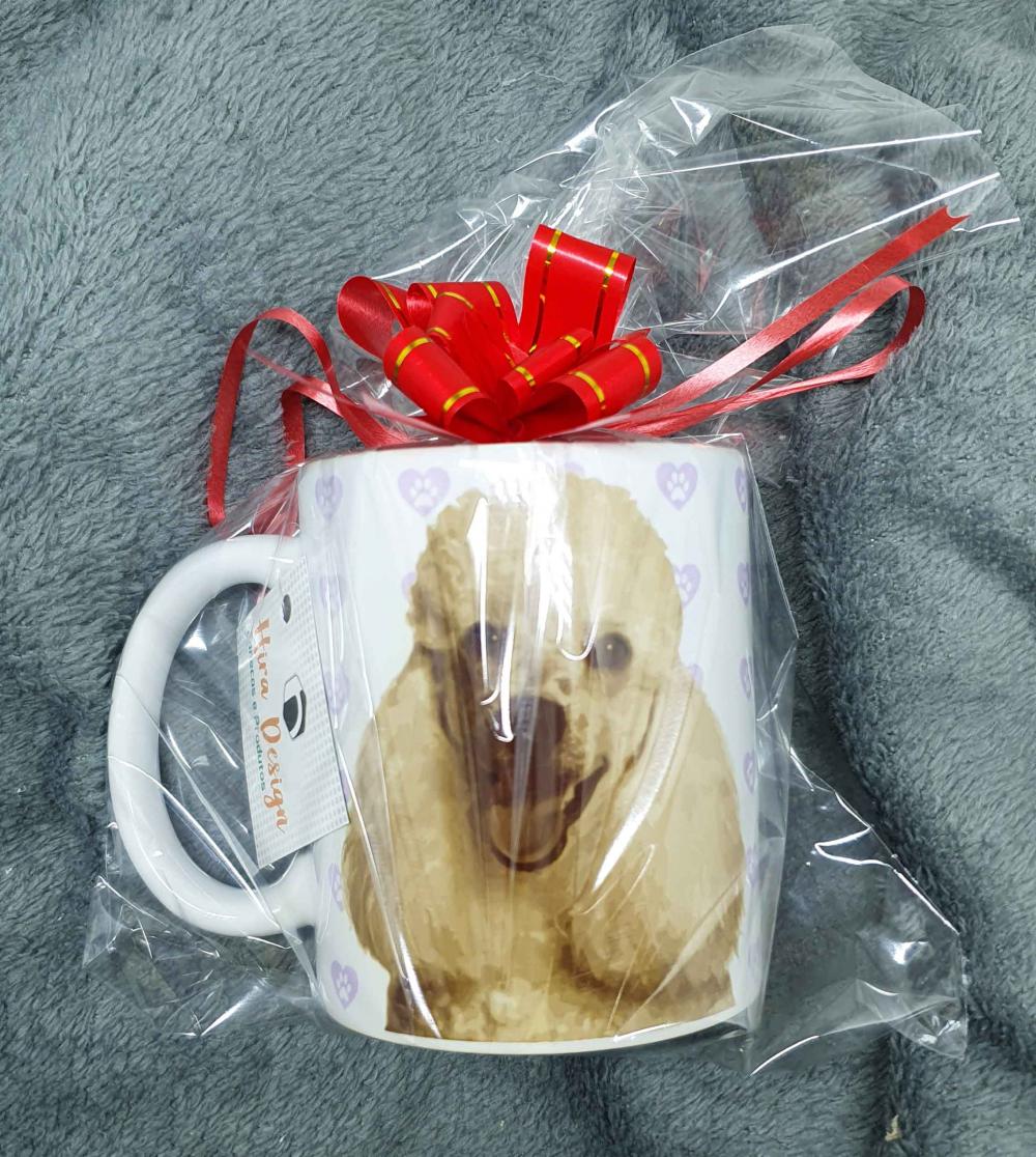 Caneca Branca Personalizado Cachorro Poodle