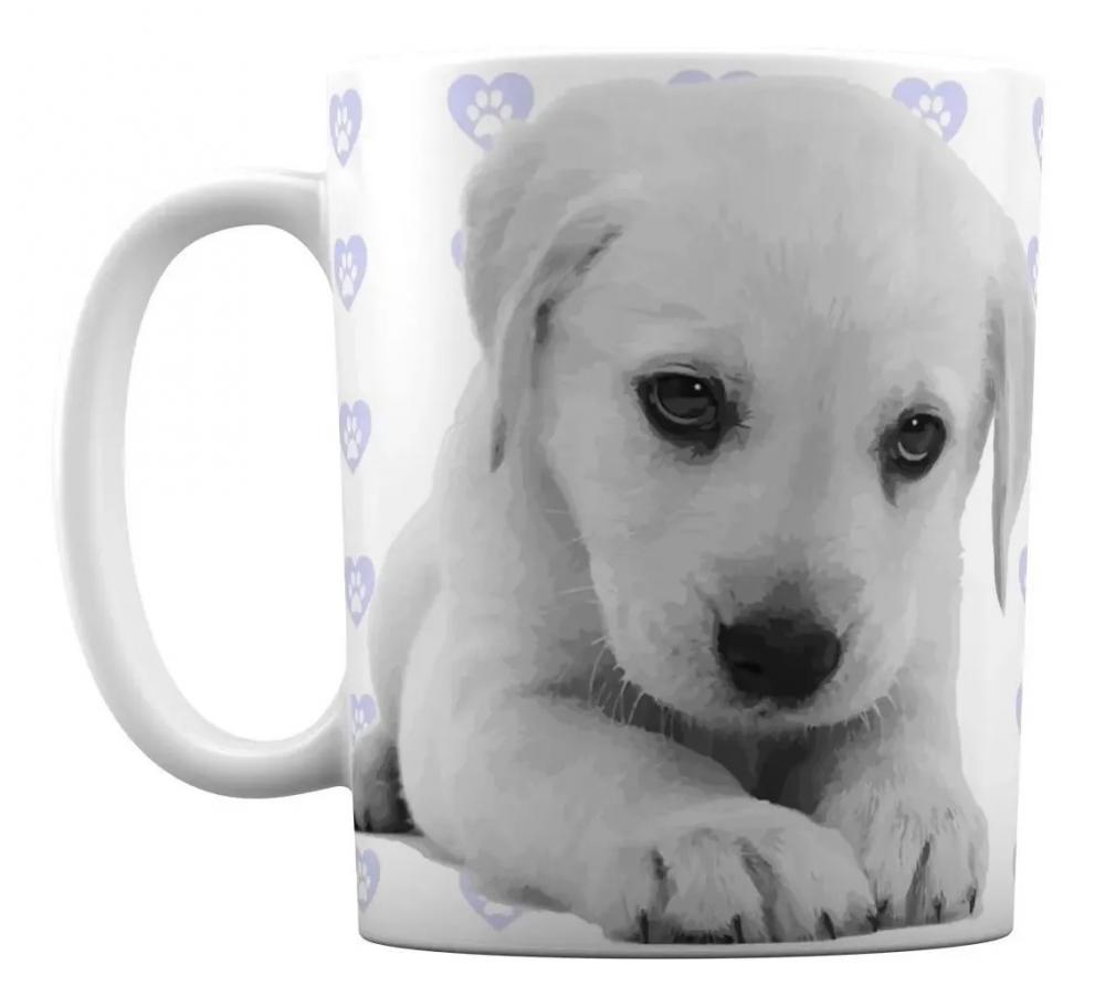 Caneca Branca Personalizado Cachorro Labrador