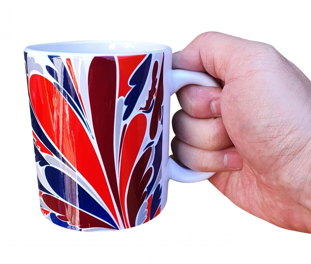 Caneca Branca Personalizado Presente Abstrato Flores