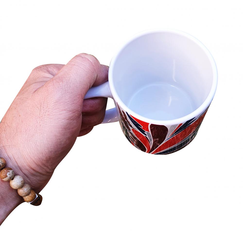 Caneca Branca Personalizado Presente Abstrato Flores