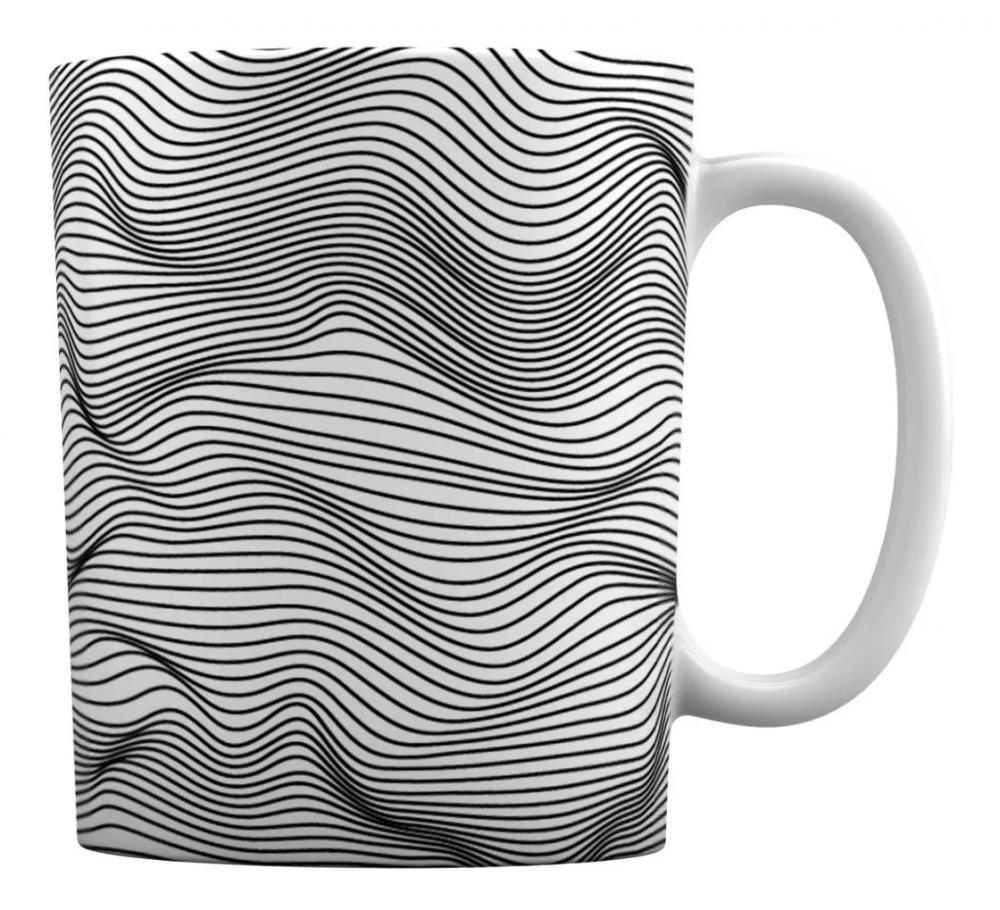 Caneca Branca Personalizado Abstrato Trama