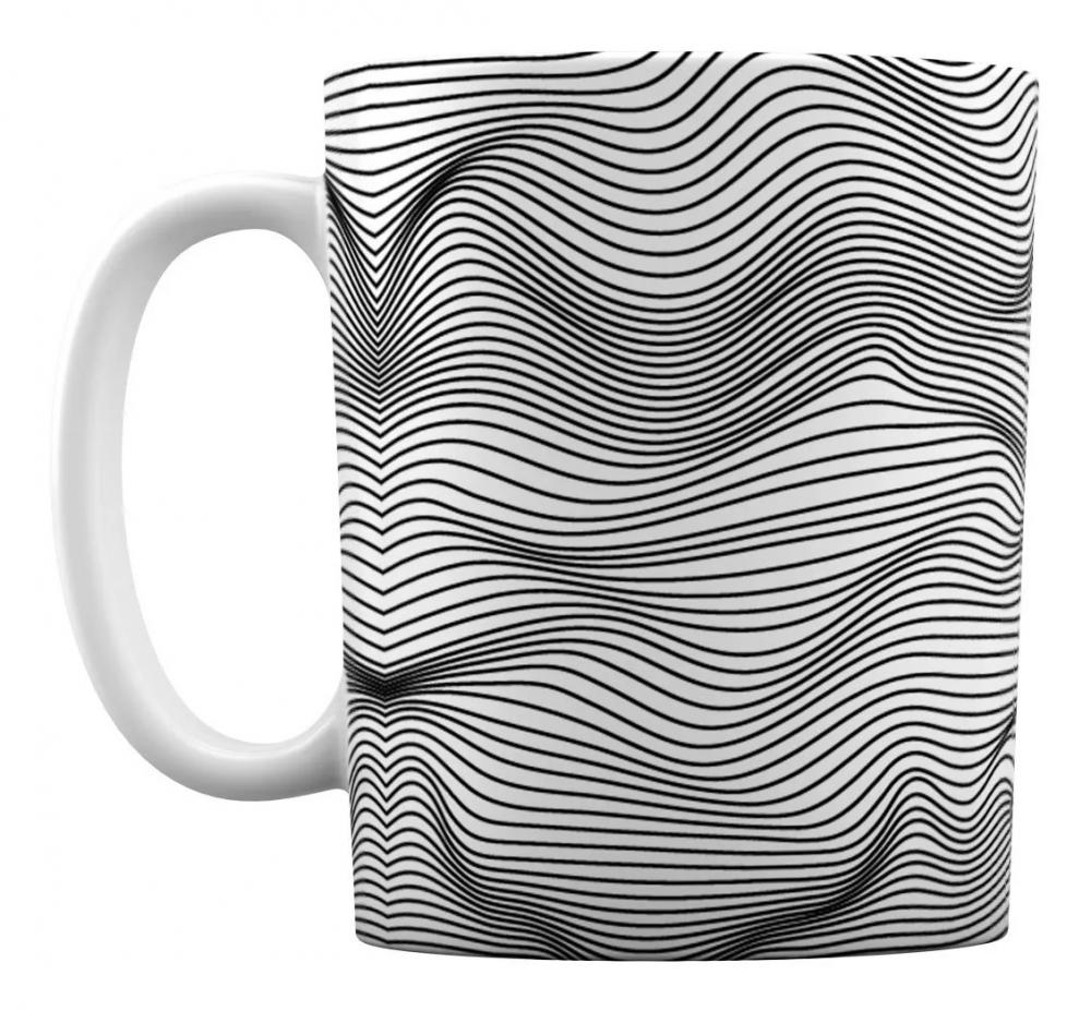 Caneca Branca Personalizado Abstrato Trama