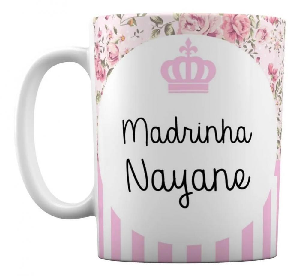 Caneca Branca Personalizada Madrinha de Consagração