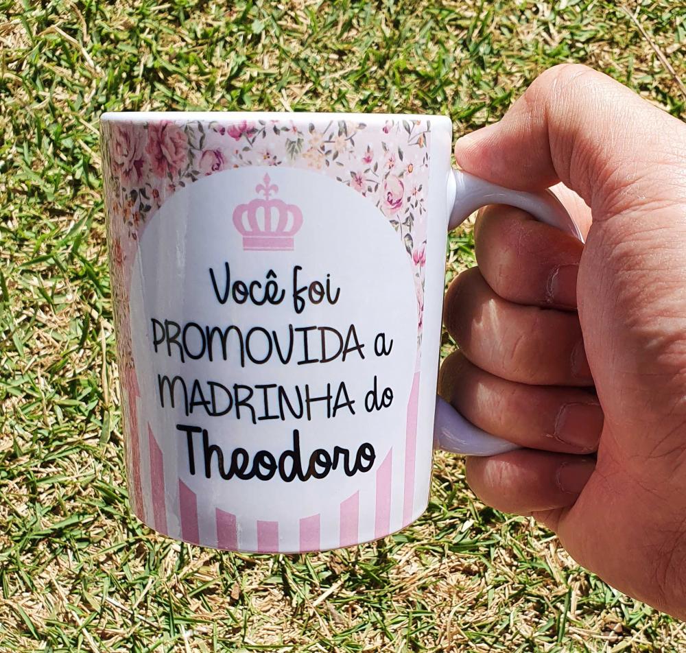 Caneca Branca Personalizada Madrinha de Consagração