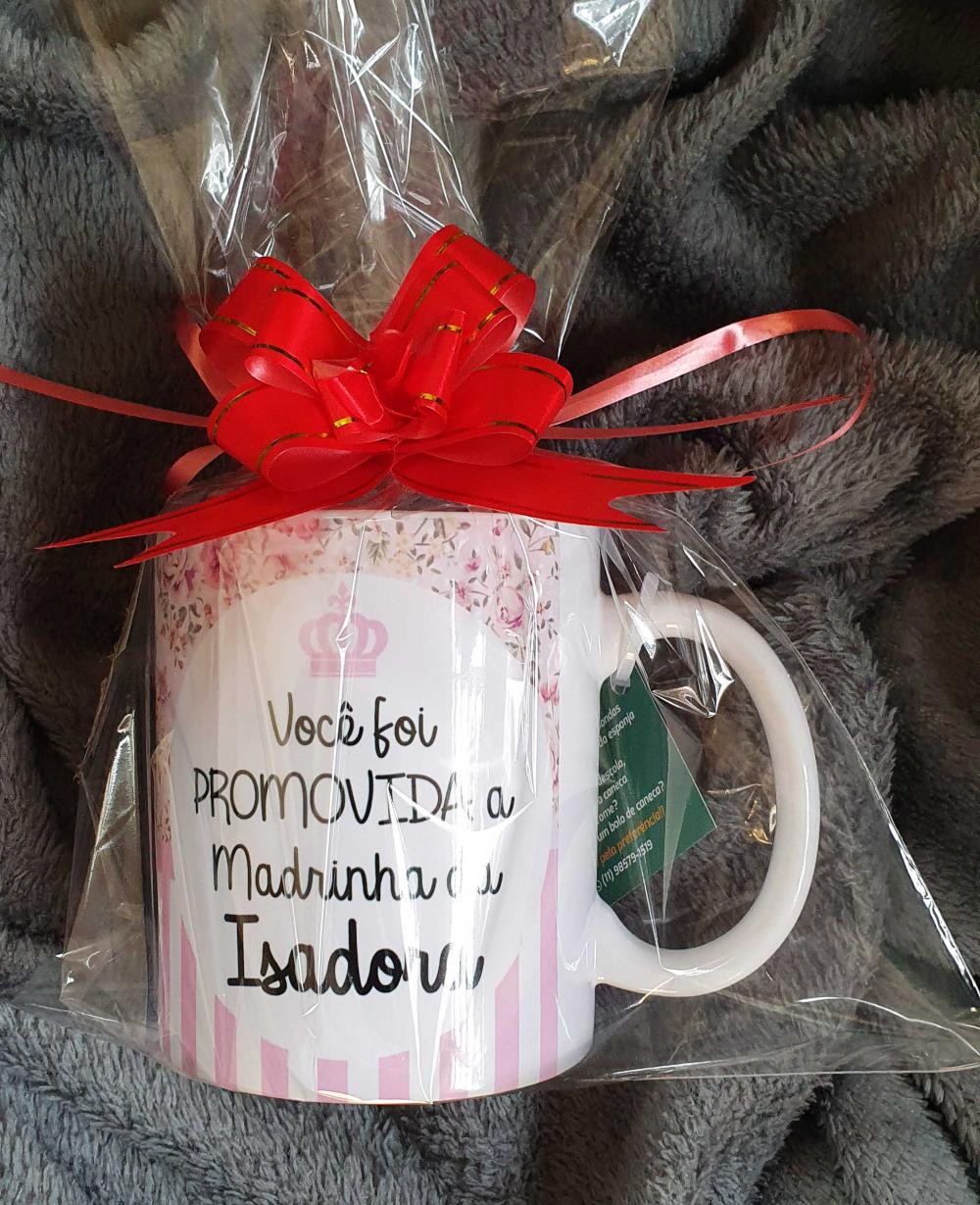 Caneca Branca Personalizada Madrinha de Consagração