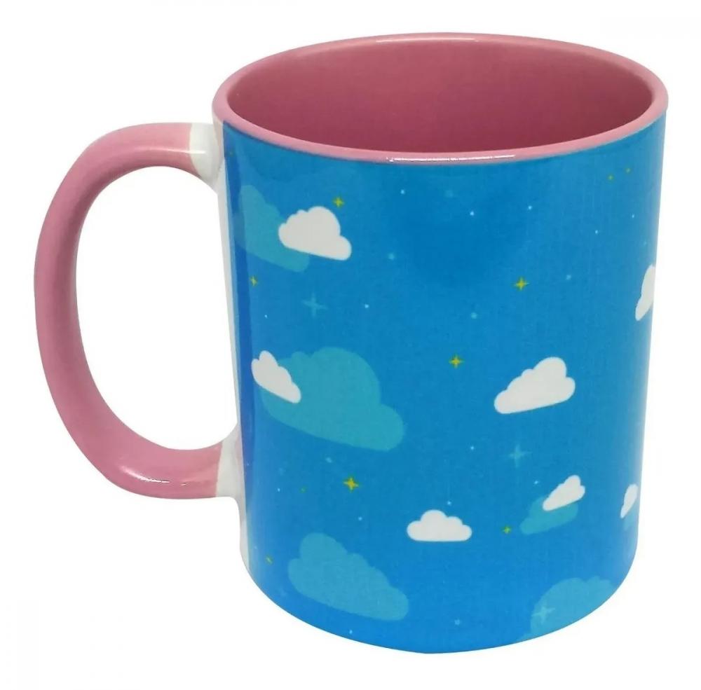 Caneca Rosa Personalizada Unicórnio Encantado