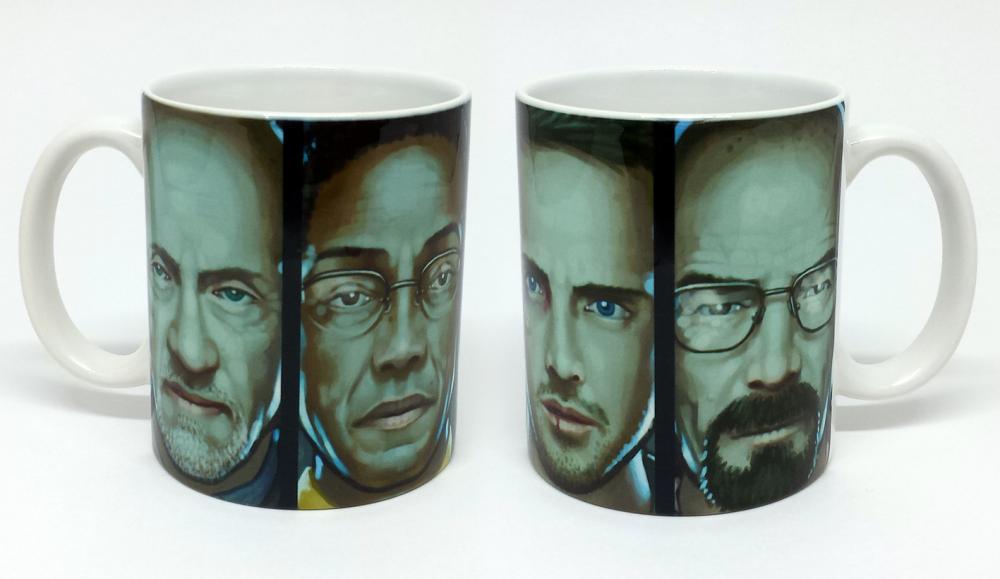 Caneca Branca Personalizada Breaking Bad Rostos