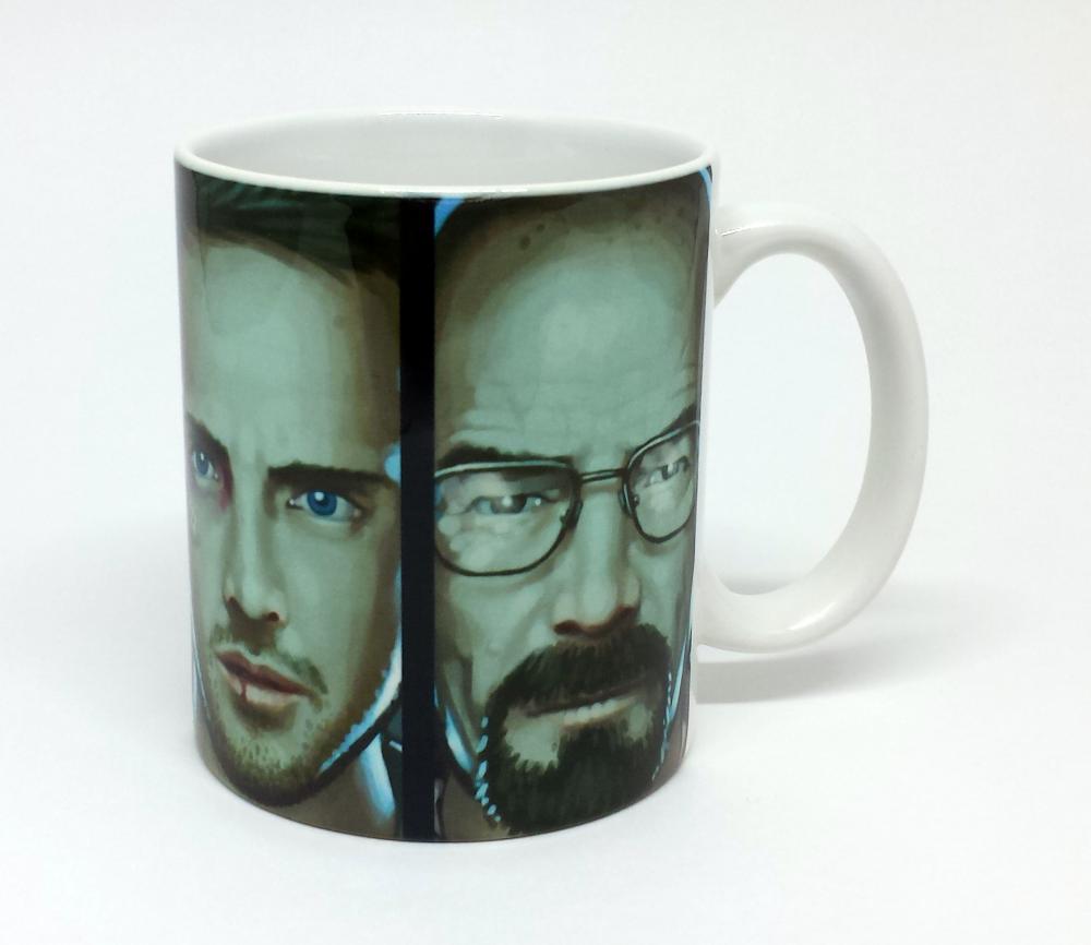 Caneca Branca Personalizada Breaking Bad Rostos