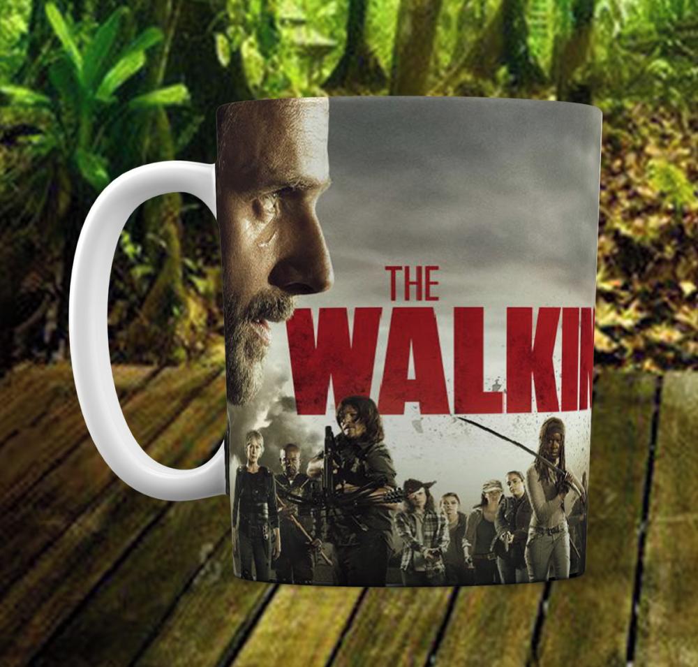 Caneca Branca Personalizada The Walking Dead (rick e Negan)