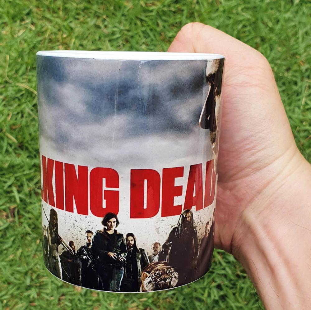Caneca Branca Personalizada The Walking Dead (rick e Negan)