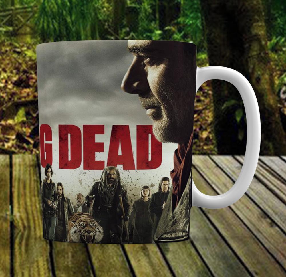 Caneca Branca Personalizada The Walking Dead (rick e Negan)
