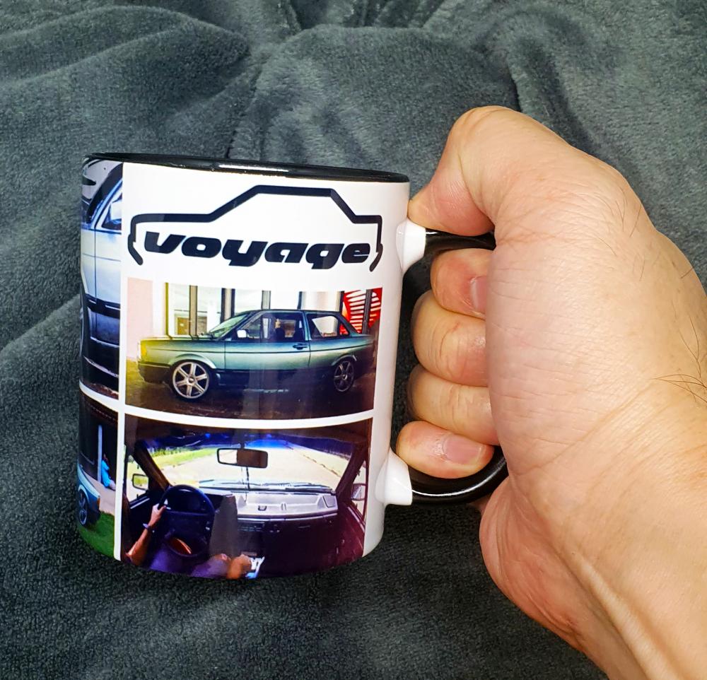 Caneca Preta Personalizada Volkswagen Vw Voyage