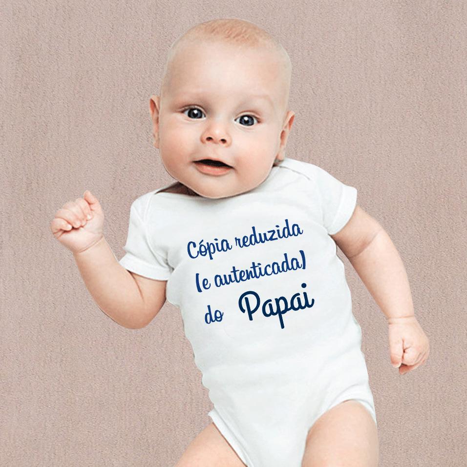 Body Baby Branco Personalizada - Cópia Reduzida do Papai