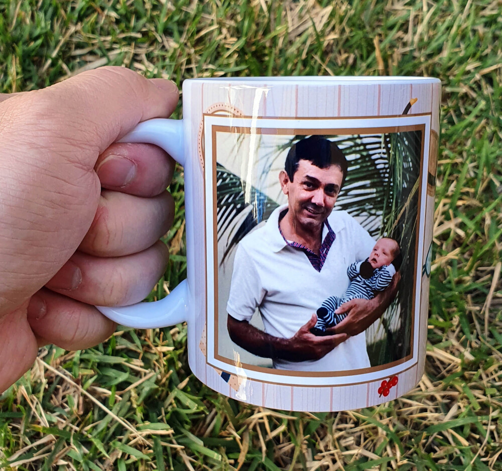 Caneca Branca Personalizado - Meu 1º Dia dos Pais (com Foto)