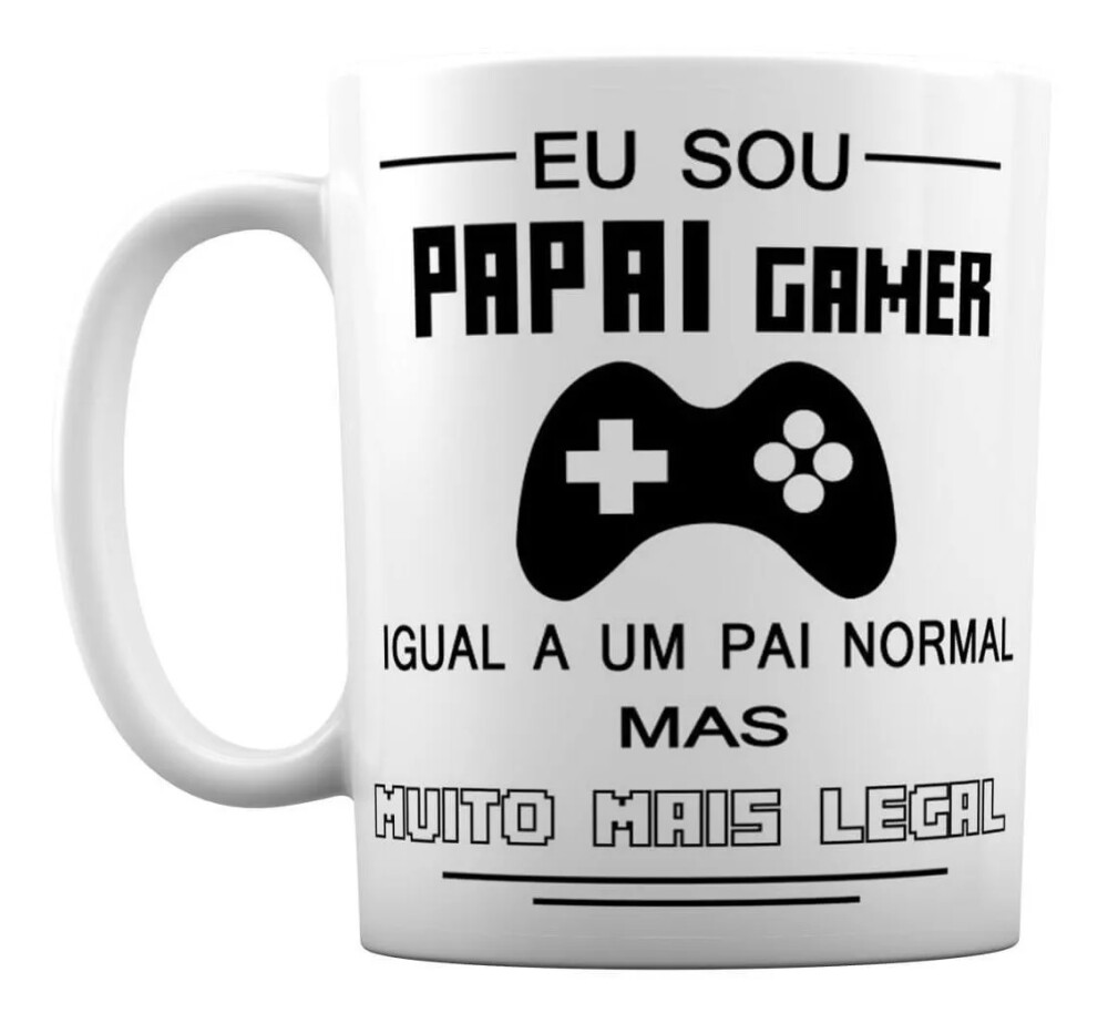 Caneca Branca Personalizada Presente Papai Gamer