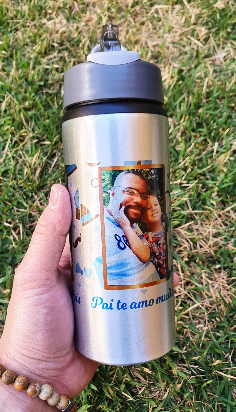Squeeze Alumínio Personalizado Dia dos Pais