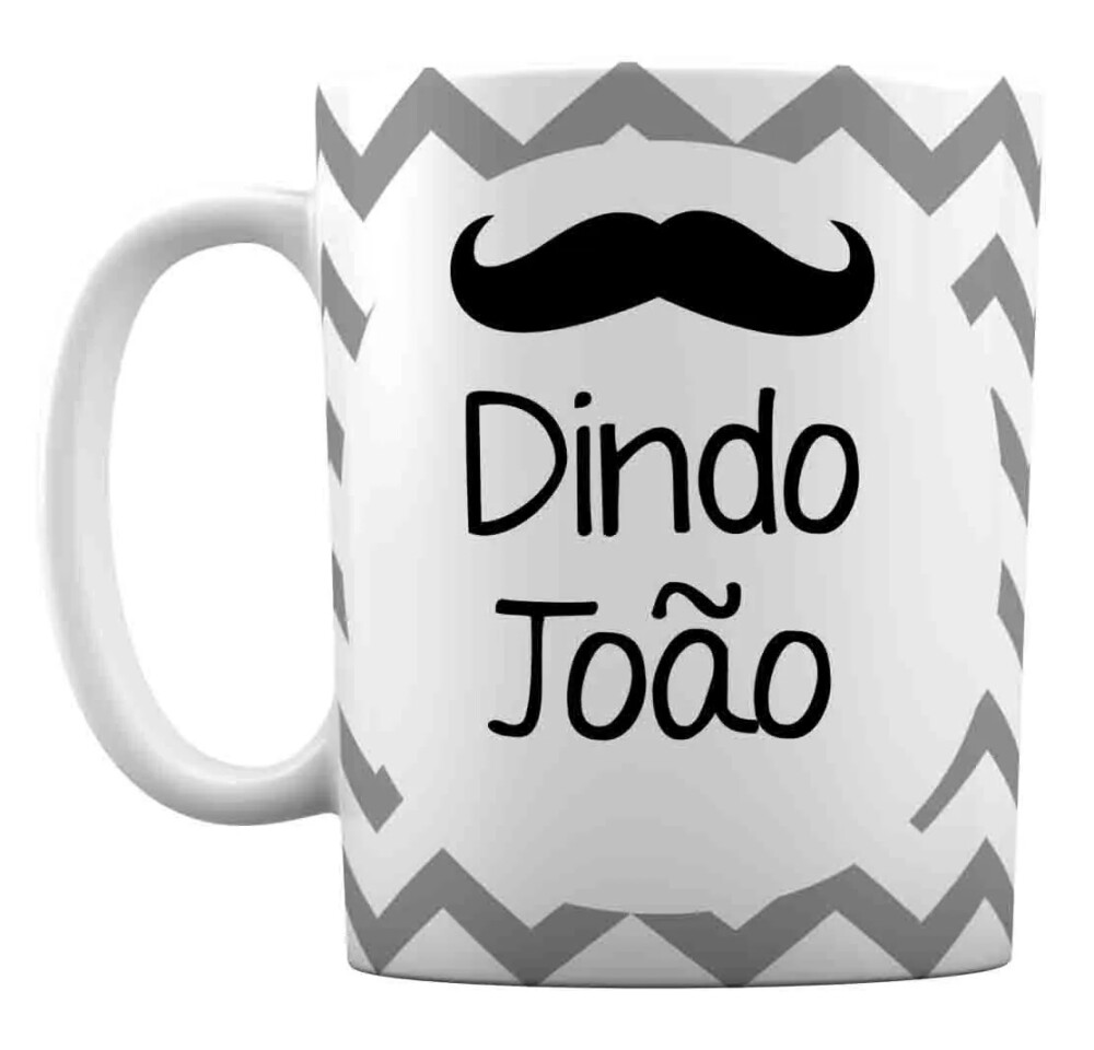 Caneca Branca Personalizada Dindo (padrinho) Chevron