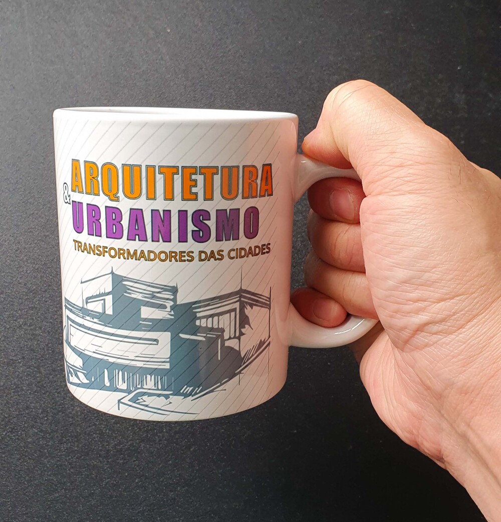Caneca Branca Personalizado Arquitetura e Urbanismo