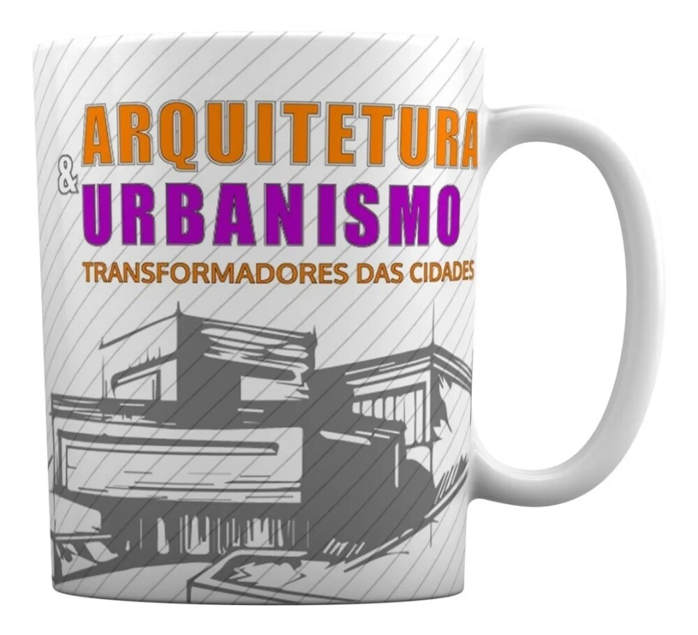 Caneca Branca Personalizado Arquitetura e Urbanismo
