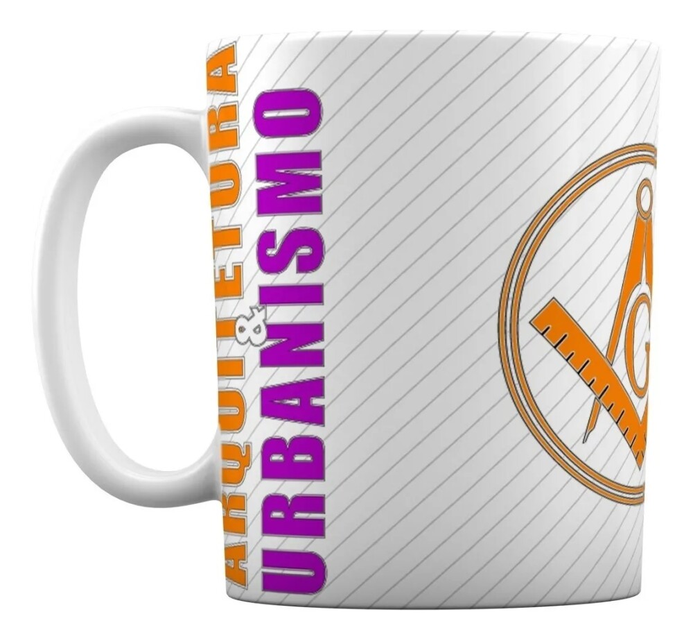Caneca Branca Personalizado Arquitetura e Urbanismo
