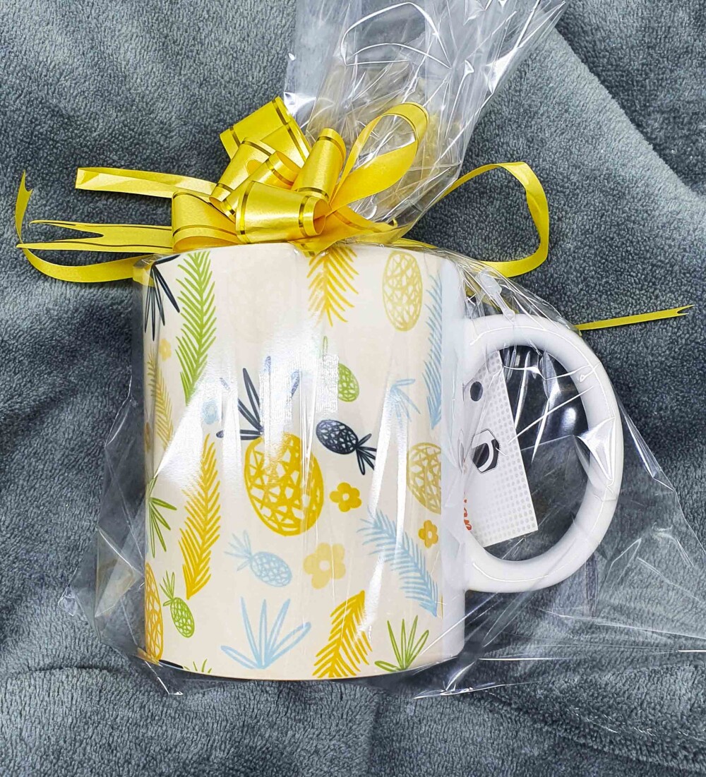 Caneca Branca Personalizado Fruta Abacaxi