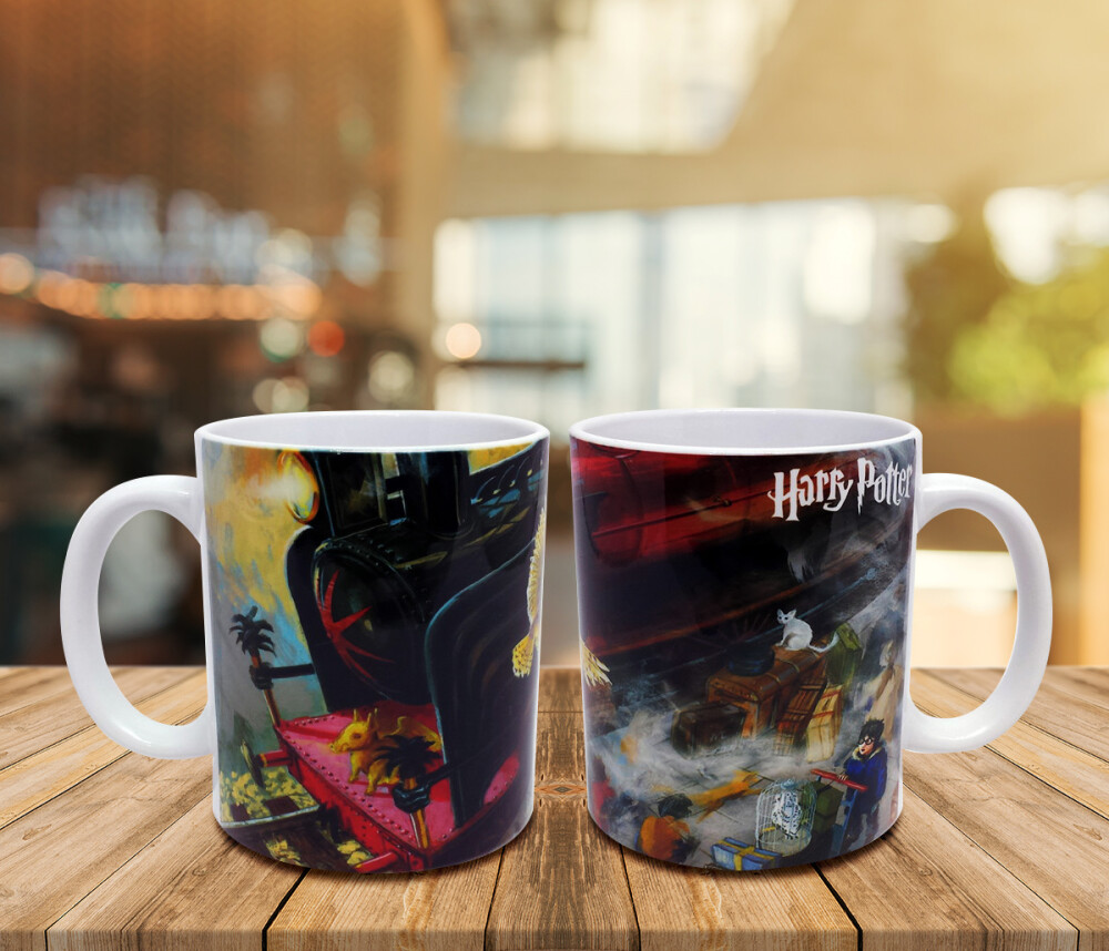 Caneca Branca Personalizada Harry Potter Desenho