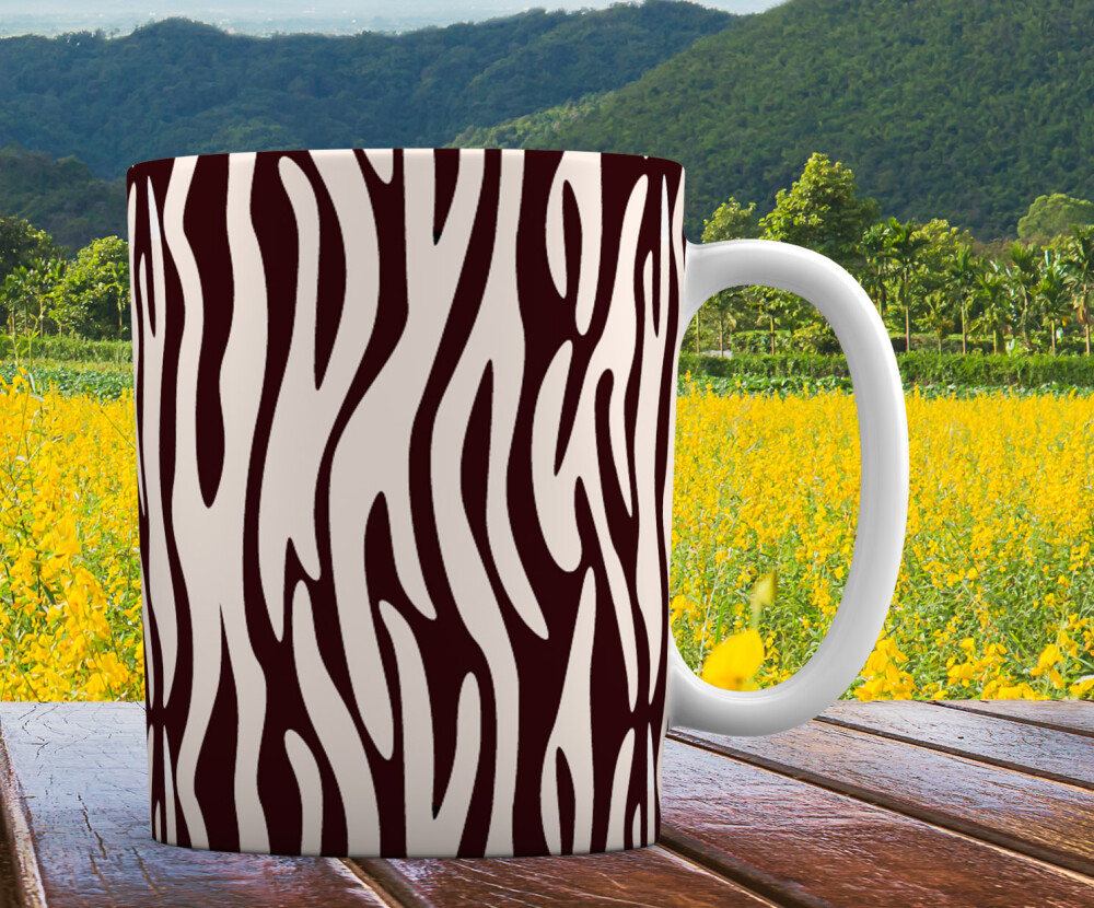Caneca Branca Zebra Roxo Personalizada