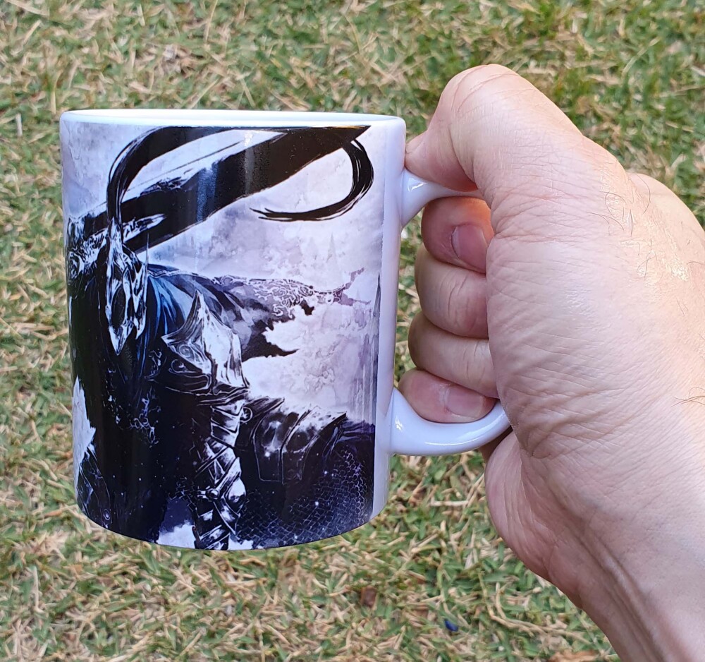 Caneca Branca Personalizado Game Dark Souls Iii