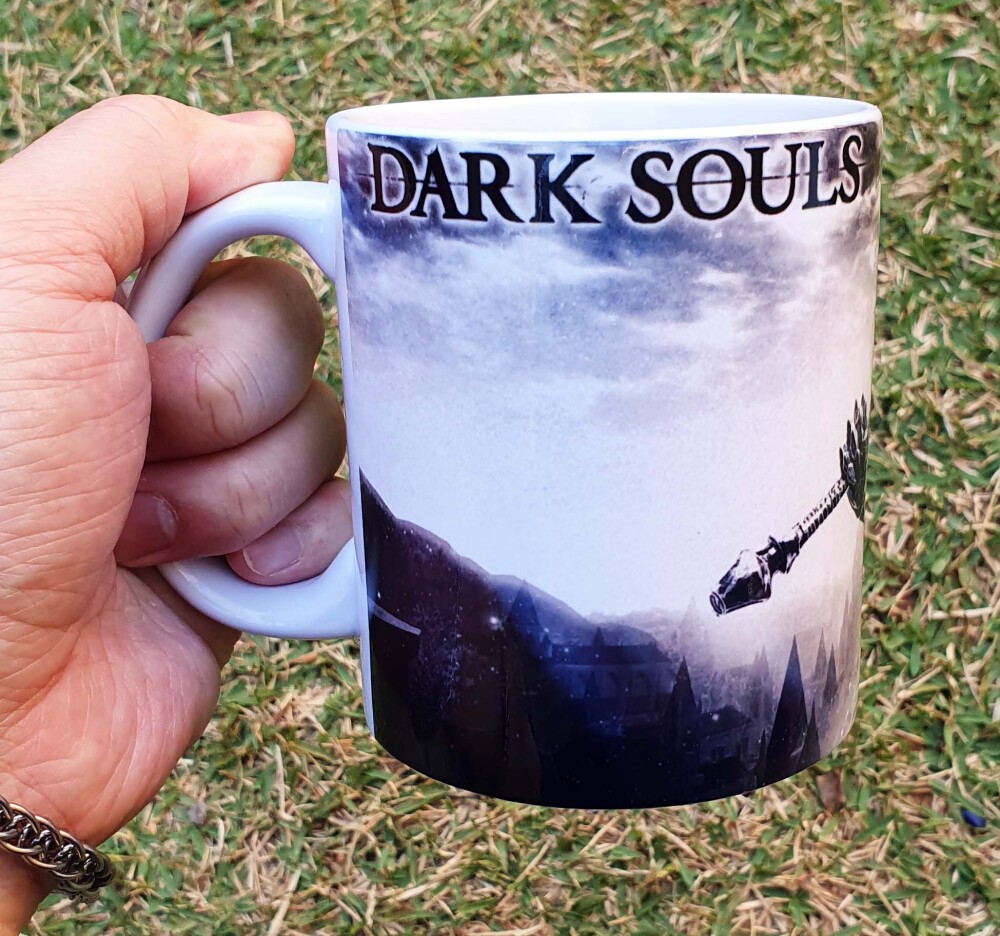 Caneca Branca Personalizado Game Dark Souls Iii