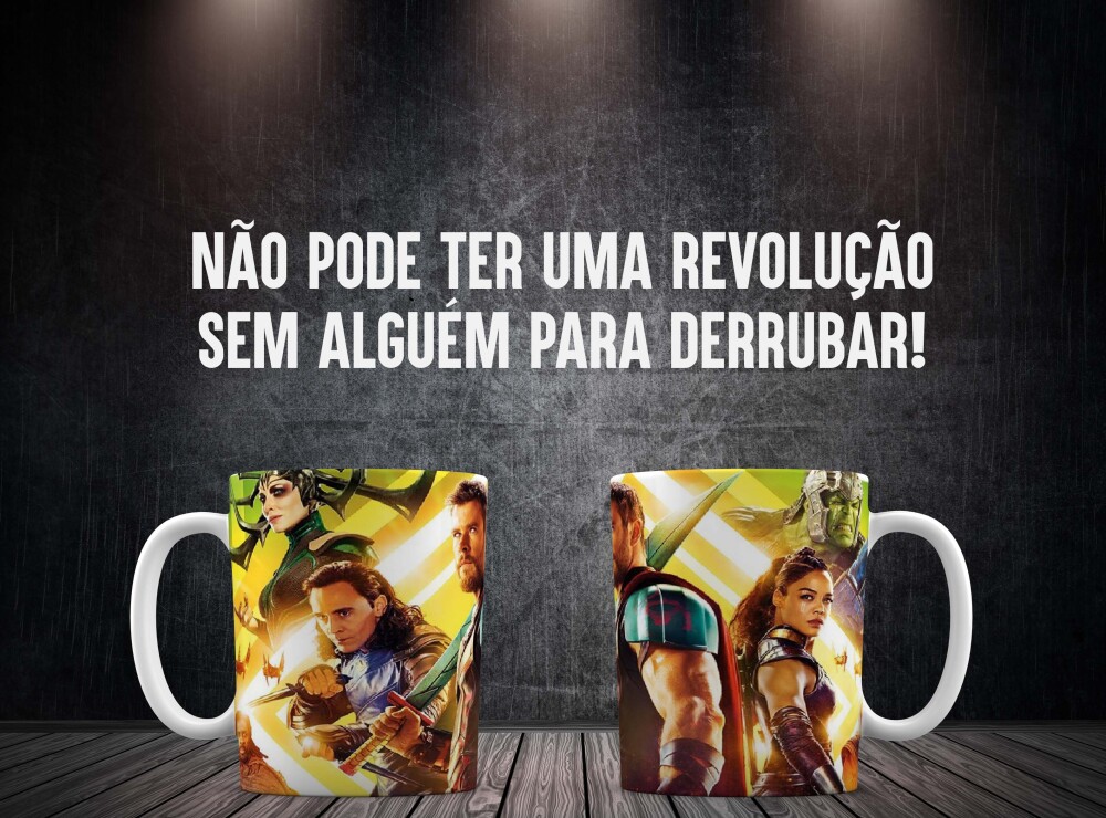 Caneca Branca Personalizada Thor Ragnarok