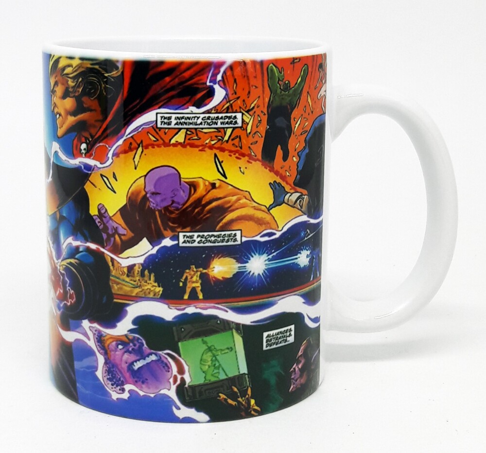 Caneca Branca Personalizada Marvel Thanos