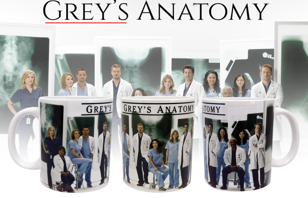 Caneca Branca Personalizado Seriado Grey´s Anatomy