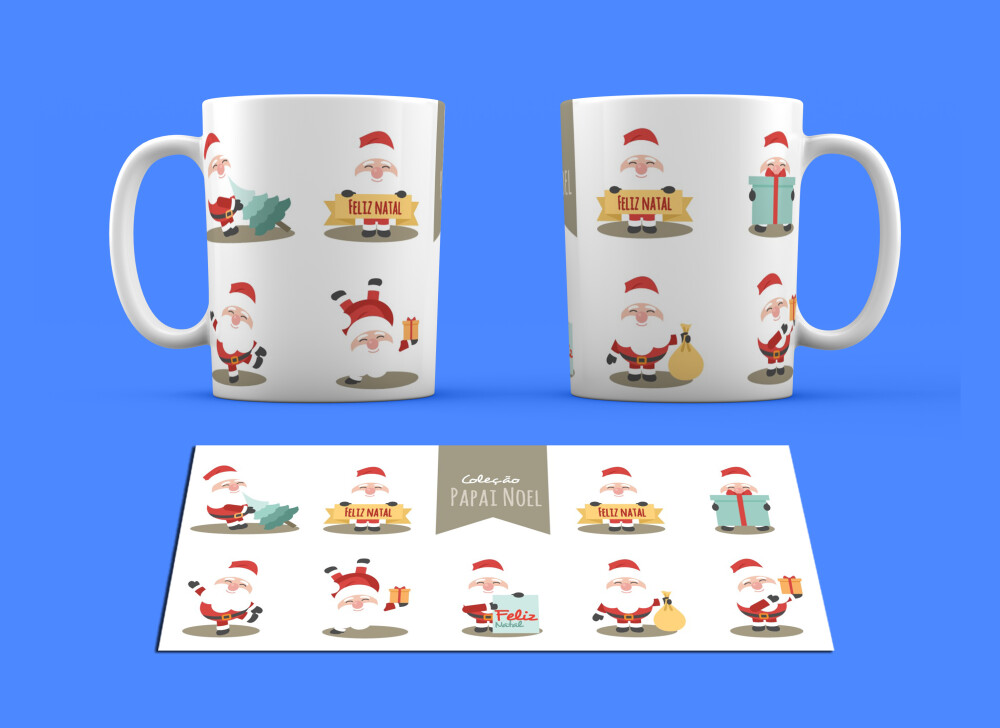 Caneca Branca Personalizada Presente Papai Noel