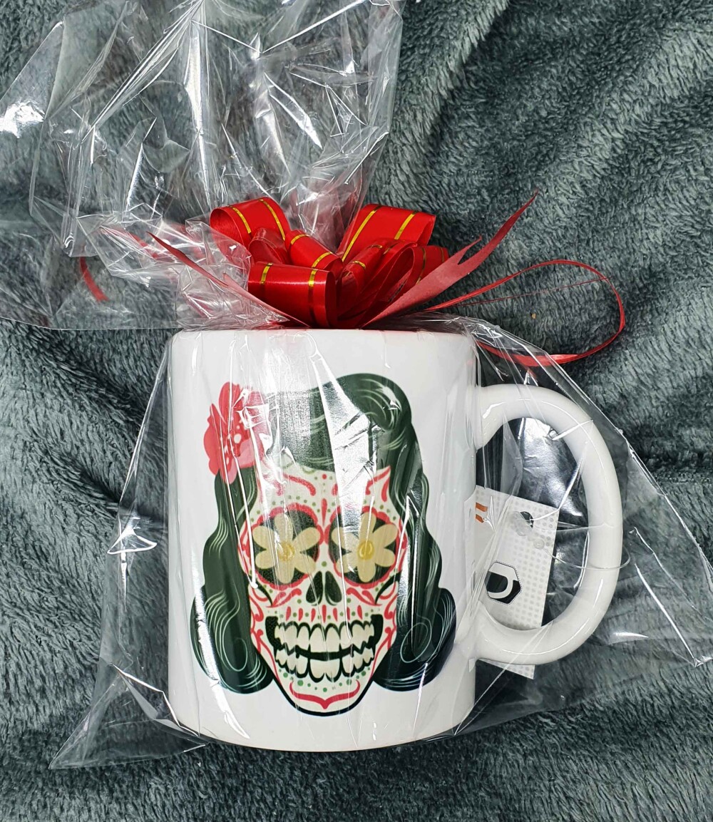 Caneca Branca Personalizada Caveira Mexicana Mulher