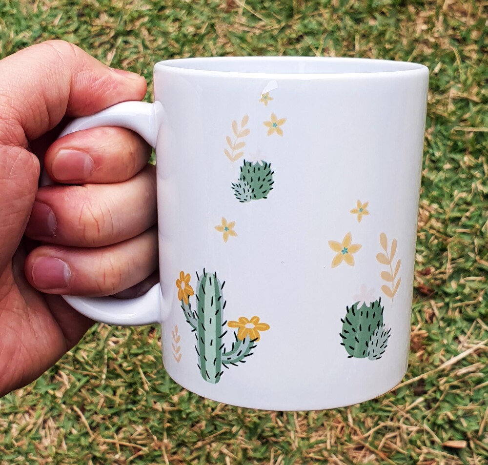 Caneca Branca Personalizado Lhama - Just Be Cool