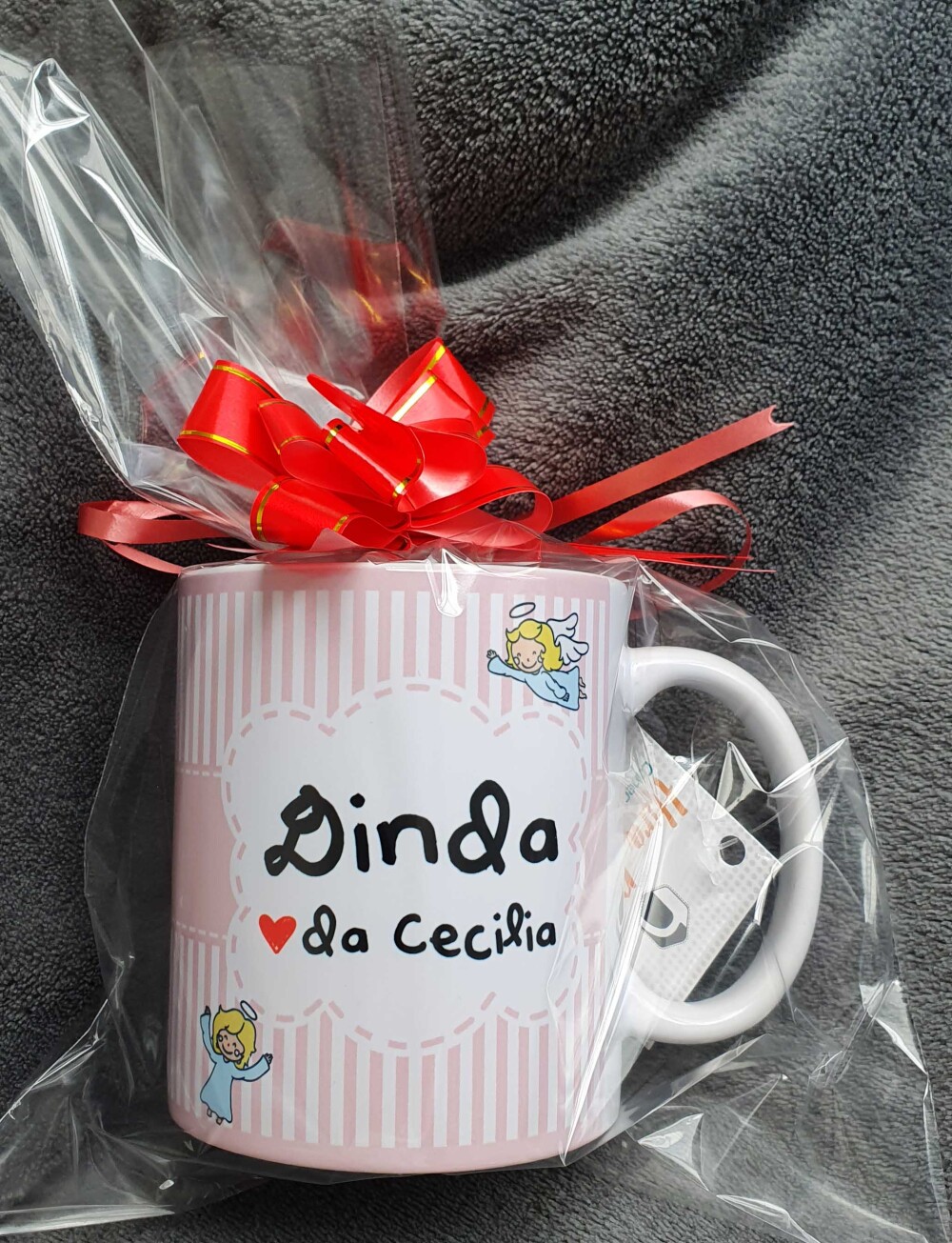 Caneca Branca Personalizada Dinda Madrinha de Batizado